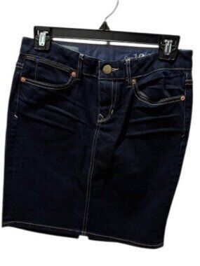 Gap 1969 Dark Rinse 100% Cotton Denim Mini Skirt EUC Size 0